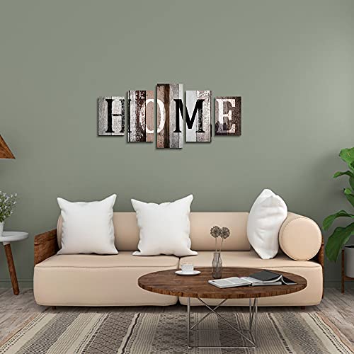 LUDUHU Home Canvas Print Wall Art - 5 Piece Sweet Home Signs, Black and White Quotes, Modern Family Wall Decor (G, Oversize 40x20inch) - color: G, size: Oversize 40x20inch