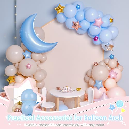 RELBRO Spring Clamps, 10 Pcs 3.5 Inch Clear Plastic Clips with 100 Pcs Long Balloons for Balloon Arch Backdrop Craft Decoration Projects