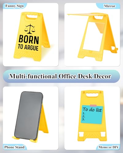 Funny Desk Shelf Decor, Born Argue Mini Desk Sign | Born Argue Sign, Funny Shelf Sign, Home Office Decor, Mini Desk Sign - style: Born to Argue
