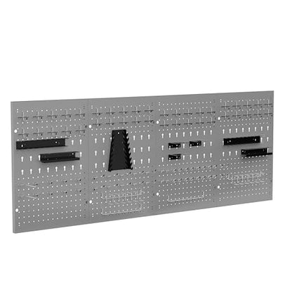 JZD Metal Pegboard Wall Organizer 4 Packs Pegboard with115 PCS Hooks Pegboard Tool Organizer Kit for Garage Workshop - size: 4 packs+115hooks