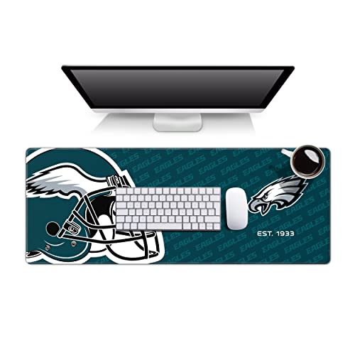 YouTheFan NFL Officially-Licensed Logo Series Desk Pad SMU - Water and Stain Resistant, Heavy-Duty Non-Slip Rubber Backing - fits Under Mouse, Computer and Keyboard - size: One Size, style: Philadelphia Eagles