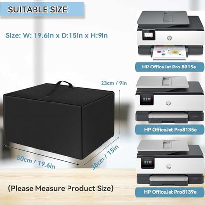 Universal Dust Cover For Printers, Made Of Heat-Resistant, Waterproof And Dust-Proof 600D Nylon Material, Compatible For HP Officejet Pro, For HP Deskjet, For HP Smart-Tank Series All-In-One Printers