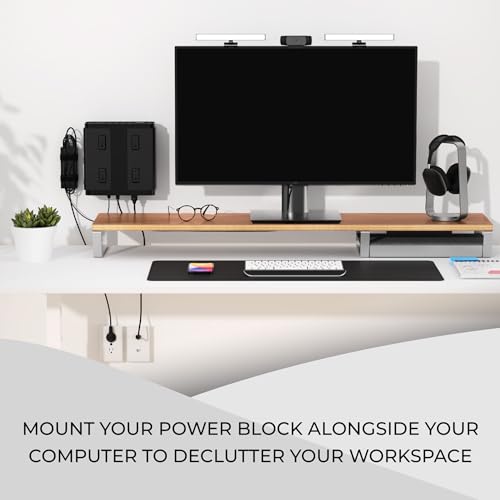 HumanCentric Universal Small Mounting Bracket Compatible with Small Devices, Modems, Power Blocks, Mount on the Wall or Under Your Desk, Vertically or Horizontally - size: Small & Micro