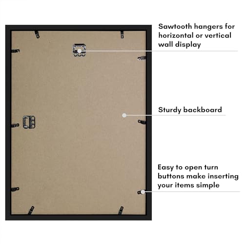 Americanflat 12x16 Shadow Box Frame with Polished Plexiglass - Silhouette Collection - Large Shadow Box Display Case for Tabletop and Wall Display - Black with Soft Felt Back - color: Black, size: 12x16