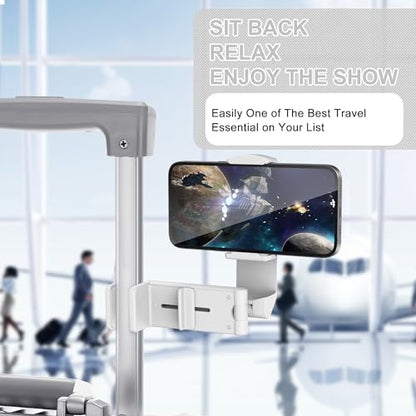 Perilogics Airplane Phone Holder Mount Universal in Flight Hands Free Viewing with Multi-Directional Dual 360 Degree Rotation. The Go-to Choice for Frequent Flyers and Travelers’ Favorite. - color: Blue / White