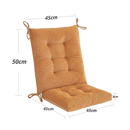 Outdoor Patio Cushion, Rocking Chair Cushion, Tufted Pads, Set of Upper and Lower with Ties Pack of 2 (2 Sets) - Back 20"×17", Seat 17"×17" (Khaki) - color: Khaki