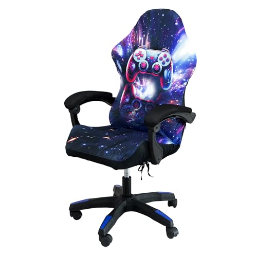 Gaming Chair Covers, 3D Printing One-piece Universal Fit Gaming Chair Seat Cover with Armrest Sloipcover(Color:Style 1) - color: Style 1