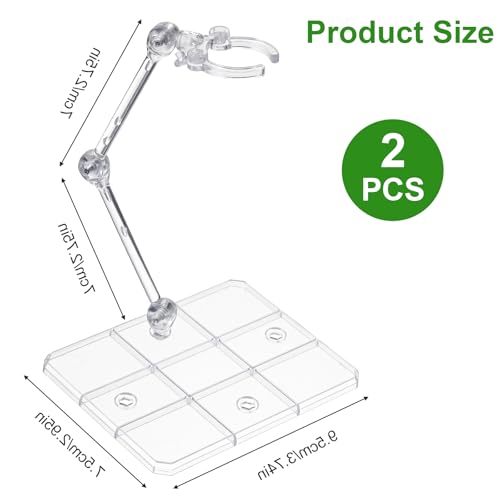 CIATBYYJ 2Pcs Action Figure Stand Assembly Action Figure Display Holder Base Universal Humanoid Model Support Display Stand