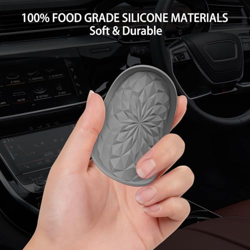 ME.FAN Car Coasters for Cup Holders [4 Pack] - 2.75In Silicone Auto Mug Mats - Universal Non-Slip Recessed Car Interior AccessoriesDeep Grey - color: 4pack-dark Grey