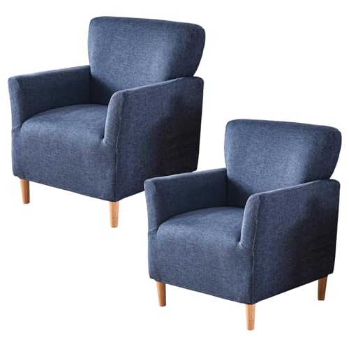 HAOYONG Banquet Armchair Slipcover Stretch Velvet Chair Covers 1-Piece Armchair Sofa Covers Soft Arm Chair Cover Removable Washable Single Couch Covers Furniture Protector for Living Room - Set of 2 - color: 1, size: Set of 2