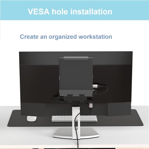 Mini PC Mount for Dell Micro, Wall, VESA, Under Desk Mount Compatible with Dell OptiPlex Micro Form Factor Case, Fits Dell MFF 7090 5070 3040, 3050, 3070, 3080, 5050, 5060 and More