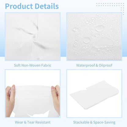 800PCS Disposable Face Cradle Covers, Disposable Massage Table Cover, Single Use Massage Bed Headrest Cushion Cover, Professional Massage Chair Face Cover for Skincare Beauty Salons