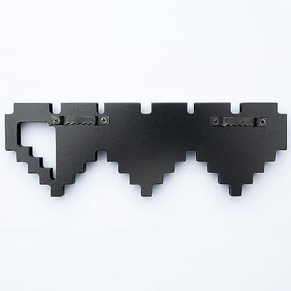 INSOVITA Gaming Logo Sign, Gaming Decor, Small Pixel Heart Container, Small Game Room Decor, Hanging Gaming Wall Decor, Great Gamer Gifts, Retro Gaming Stuff (Rustic Wood Material)