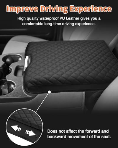 Shademax Center Console Cover for 2013-2018 Ram 1500 & 2013-2024 Ram 2500/3500/1500 Classic Accessories Armrest Cover Cushion Pad for Jump Seat Console Leather Armrest Seat Box Console Lid Protector - size: for Dodge Ram 2013-2026 Ram