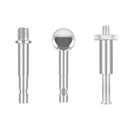 3 Pack Boom Arm to 17mm Ball 1/4 inch 3/8 Screw Bolt Mount Connector Adapter Joint Head Converter for Microphone Arm Stand Mic Arm Scissor Shock Mount Condenser Video Light Phone Holder Clip
