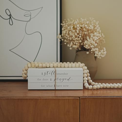 Decorative Books for Home Decor, Wooden Faux Book for Decoration, Farmhouse Stacked Display Books (I still remember the days) - style: I still remember the days