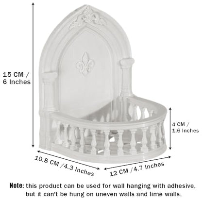 OULIGET Acrylic Mini Floating Shelf,European Court Style Wall Mount Bracket,Dollhouse Décor Accessories,Mounted Storage for Doll Pop Figures Camera Plants Pictures