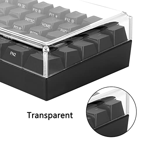 GEEKRIA Premium Acrylic Keyboard Cover for 60% Compact 61 Key Keyboard, Compatible with Razer Huntsman Mini, RK Royal KLUDGE RK61 (Transparent) - style: Clear