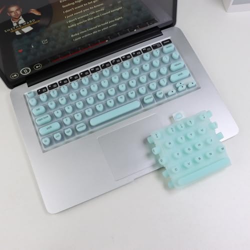 Keyboard Cover for Long Nails Compatible with MacBook Pro 13 inch M2 2023, 2022, 2021 2020 M1 A2338 A2289 A2251&Compatible with MacBook Pro 16 2020 2019 A2141 Touch ID, US ANSI (Green & Heart) - color: Green