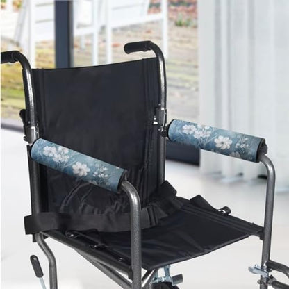 Wheelchair Armrest Covers Blue Dragonfly Wheelchair Accessories Chair Arm Pads Universal for Wheelchair Armrests Office Transport Chairs - color: Blue Dragonfly