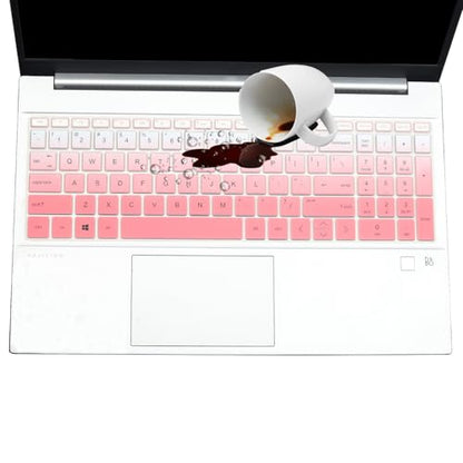 Keyboard Cover for 15.6 17.3 HP Laptop 17-cn 17-cp 15-fc 15-fd 15-eg 15-eh 15-er Series 15-fc0025dx fc0093dx 15-fd0023dx 15-fd0005dx 15t-fd100 15z-fc000 15t-eg300 17t-cn300/cn400 17-cn4033cl 17z-cp200 - color: GradientPink(Regular Letters)