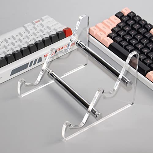 Sumgsn Keyboard Display Stand, Keyboard Storage Stand, Keyboard Holder, White Transparent Acrylic Stand for Two Mechanical Keyboard - color: White