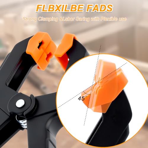 10 Pack Spring Clamps for Crafts & DIY - 3.5 Inch Plastic Woodworking Clamps, Small Balloon Arch Clips, Heavy Duty Tarp & Backdrop Holder Clips - color: Orange-10pcs
