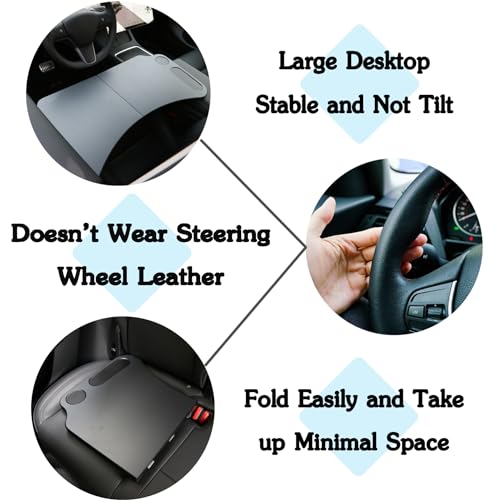 for Tesla Model Y 3 Food Tray Desk for Laptop Foldable Car Table for Eating Travel Multipurpose Tray for Driver Accessories