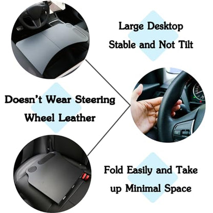 for Tesla Model Y 3 Food Tray Desk for Laptop Foldable Car Table for Eating Travel Multipurpose Tray for Driver Accessories