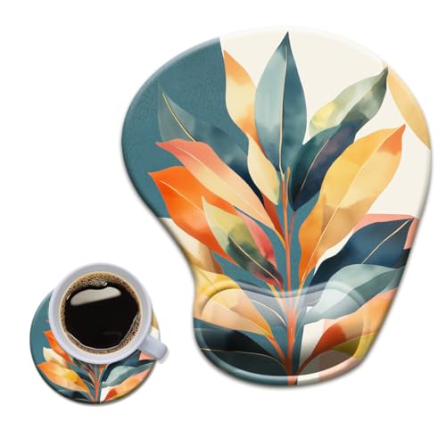 HOPONY Gel Wrist Rest Mouse Pad-Ergonomic Office Mousepad with Wrist Support-Non-Slip,Design Desk Accessories Mat for Home&Game Decor Art Tree - color: Art Tree