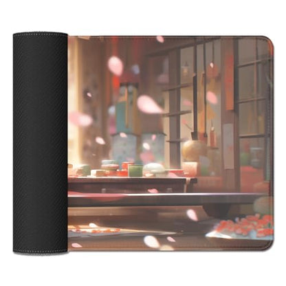 Funny Samurai Mouse Pad Desk Mat,Japanese Big Mousepad (27.5X11.8 in) | Non-slip base, high-density smooth surface with no stuttering,Washable and colorfast,suitable for office, study, and gaming - color: samurai mouse