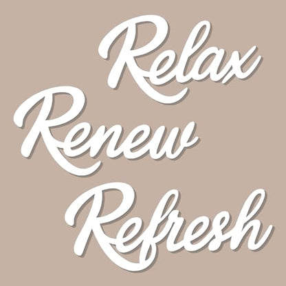 3 Pieces Bathroom Decor Wooden Bathroom Sign,Relax Renew Refresh Sign (White) - color: White