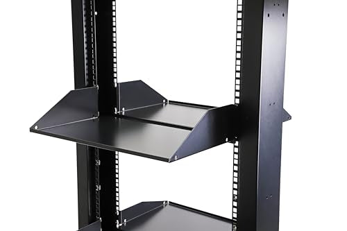 Aeons 2U 19-inch Universal Server Shelf Rack Mount Cantilever Center Mount Shelf 15" Deep, Fixed Server Rack Cabinet Shelf Black - style: 2U-15" Solid