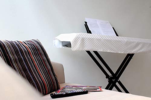 Clairevoire Piano Keyboard Dust Cover for 61 Keys to 88 Keys, Electric Pianos Cover, Digital Pianos Cloth Protection,Lightweight and Adjustable Closure,Pearl White, M - Keyboard Piano up to 53" x 16" - color: Pearl White, size: [76~88keys] Medium