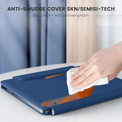 RAYMCRAFT for iPad 11th (A16, 2025)/10th Generation Case with Keyboard, Magic Keyboard 2022, Springy Backlit Keys, Stain-Resistant Surface, Multi-Touch Trackpad, Steel Blue - color: Steel Blue