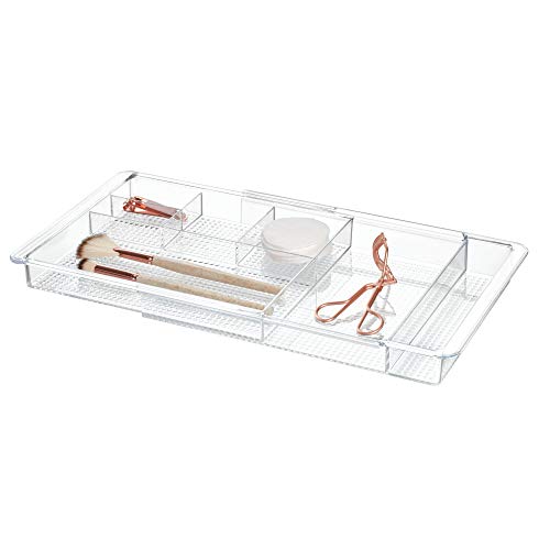 iDesign Expandable Vanity Drawer Organizer, The Clarity Collection – 11.25” to 18.5”, Clear (Pack of 6) - color: Clear, size: Extends up to 18.5 Inches (Pack of 6)