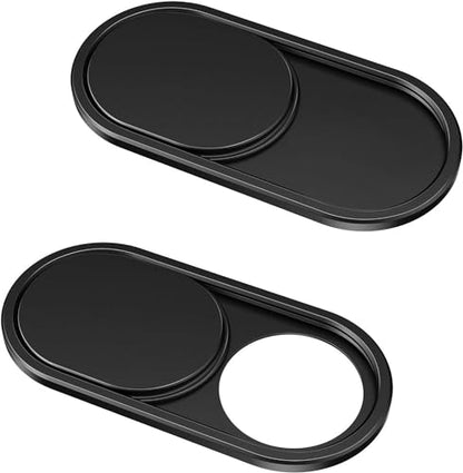 CloudValley Webcam Cover Slide[2-Pack], 0.023 Inch Ultra-Thin Metal Web Camera Cover for Macbook Pro, iMac, Laptop, PC, iPad Pro, iPhone 8/7/6 Plus, Protect Your Visual Privacy [Black] - color: Black-2 Pcs