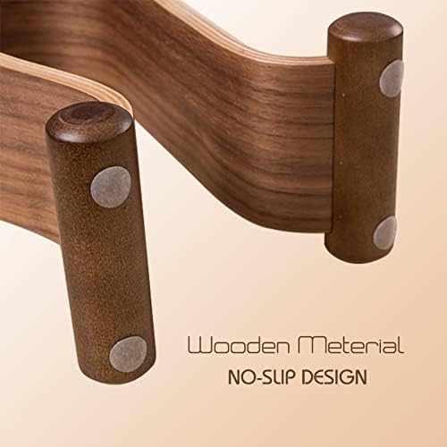 SAMDI Wood Headphone Stand, Headphone Holder Wood Headset Stand Compatible for Sony, Bose, Shure, Jabra, JBL, AKG Gaming Headphones Display et. (Walnut) - color: Walnut