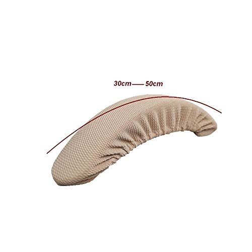 Isccdy Removable Washable Office Chair Armrest Slipcovers Covers Pads (Beige) - color: Beige