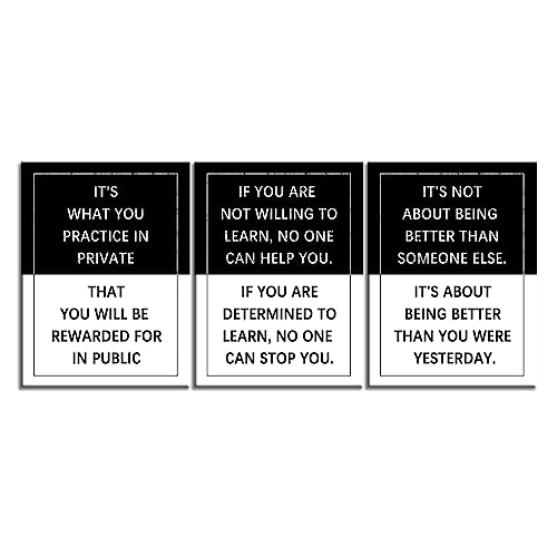 Inspirational Wall Art 3 Piece Practice Entrepreneur quote Motivational Poster Canvas Prints Artwork for Office Living Room Modern Home Decor Painting Pictures Stretched and Framed [36''Wx 16''H] - color: Inspirational-7, size: 16.00" x 36.00"