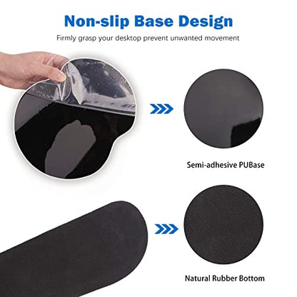 ARTSO Large Mouse Pad Set, Ergonomic Keyboard Wrist Rest Support, Memory Foam Gel Extended Non-Slip Desk Blotter Pad for Office, Home, Moon Blue Sea - color: Moon Blue Sea