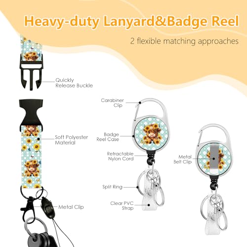 Diamond Yak for ID Badge Holder, Diamond Yak ID Badge Holder with Heavy-Duty Retractable Reel Clip, Gift for Teacher Nurse Adult - color: Diamondyak-blue