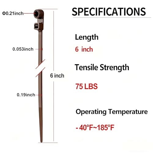 200 PCS 6 inch Brown Zip Ties with Screw Hole 70lbs Mountable head Cable Ties Straps Multipurpose Heavy Duty Nylon Cable Zip Ties with Screw Mounting Hole - color: Brown, size: 6 Inch (200PCS)