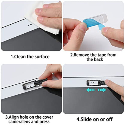 Webcam Cover, 3 Pieces, Laptop Camera Cover, Privacy Shielding Capacity is Twice as Big as The Traditional, Suitable for Computer Mobile Phones, laptops, Tablets and so on (Black Marble) - color: Black marble