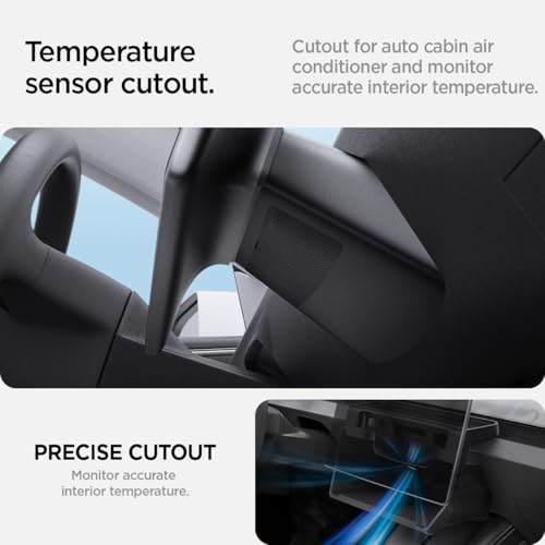 Spigen Under Screen Storage Organizer for Tesla Model Y Juniper & Model Y L (Standard, Premium & Performance 2026/2025) and Model 3 Highland (Standard, Premium & Performance 2026/25/24) - Black