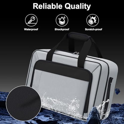 GDNasist Carrying Case Fit for PS5, Travel Thickened Protective Bag Compatible with Playstation 5 Console, Headset, PS5 Controller, Game Discs, and Gaming Accessories, Grey - color: Grey