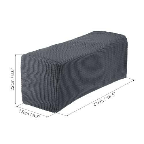 uxcell 2pcs Stretch Armrest Covers for Chairs/Sofas, Couch Arm Covers with Twist Pin, Furniture Protector Slipcovers Dark Grey - color: Dark Grey