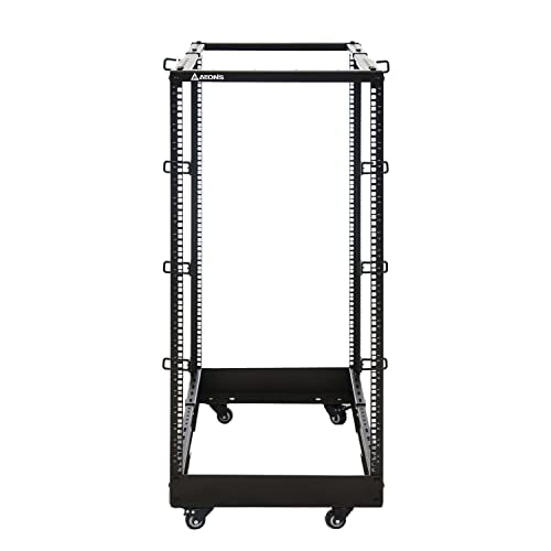 AEONS 22U 4-Post IT Open Frame Server Rack 19 Inch Depth-Adjustable (22" to 40") Network Equipment AV Gear w/Casters and Cable Management - style: 22U-4Post