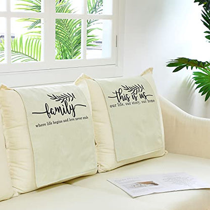 Tatuo 2 Pieces Recliner Headrest Protector Couch Headrest Covers with Inspirational Words Chair Sofa Slipcover for Furniture Home Decoration, 26.77 x 16.93 Inch(Elegant Style)