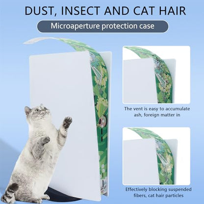 New Version 2.0 Dust Cover Net for PS5 Console, PS5 Heatsink Barrier Pets Hair Anti-dust Cover Dustproof for PlayStation 5 (RUIKE) - color: RUIKE